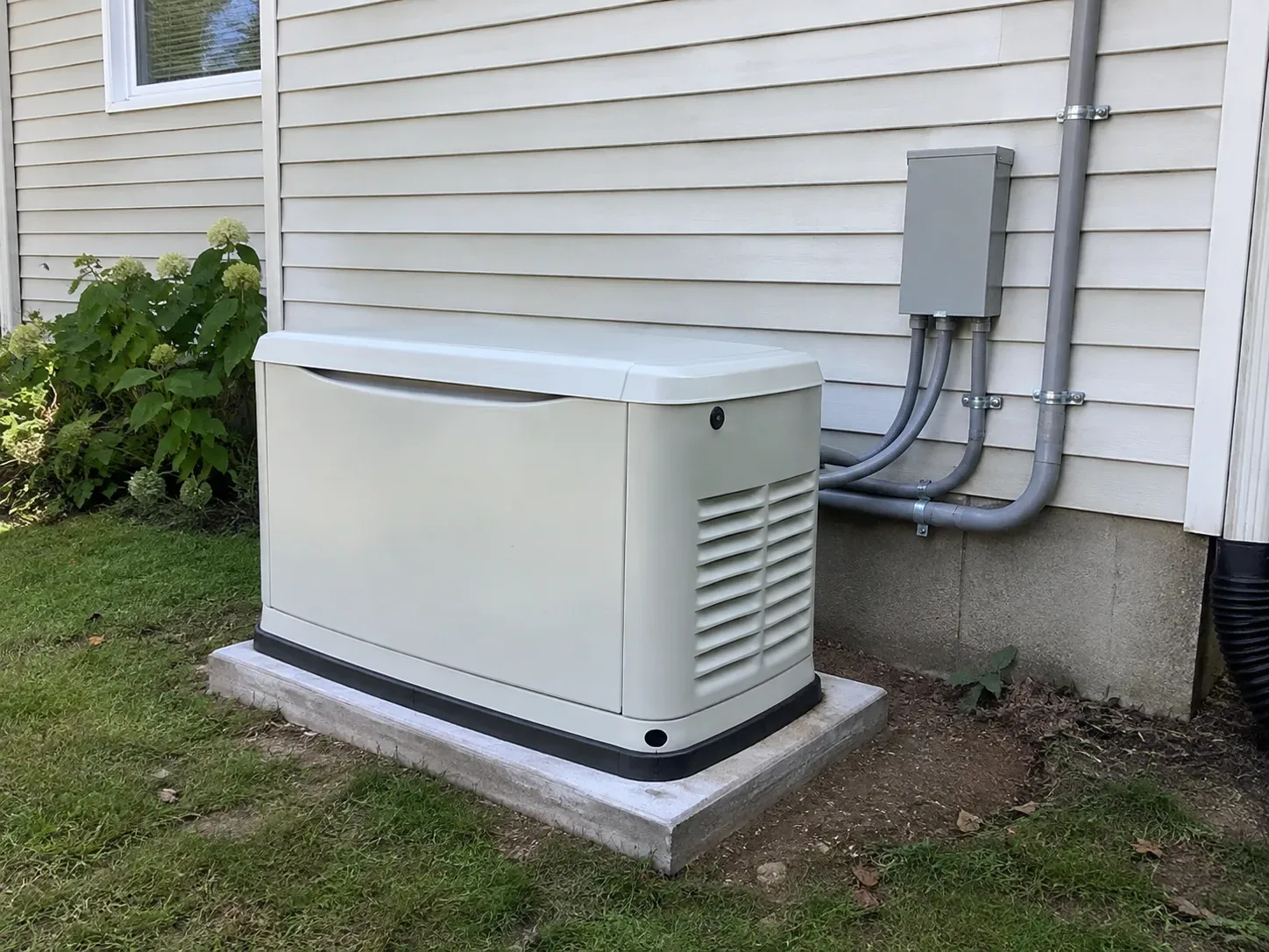 Backup generator electrical installation in a Whitby home