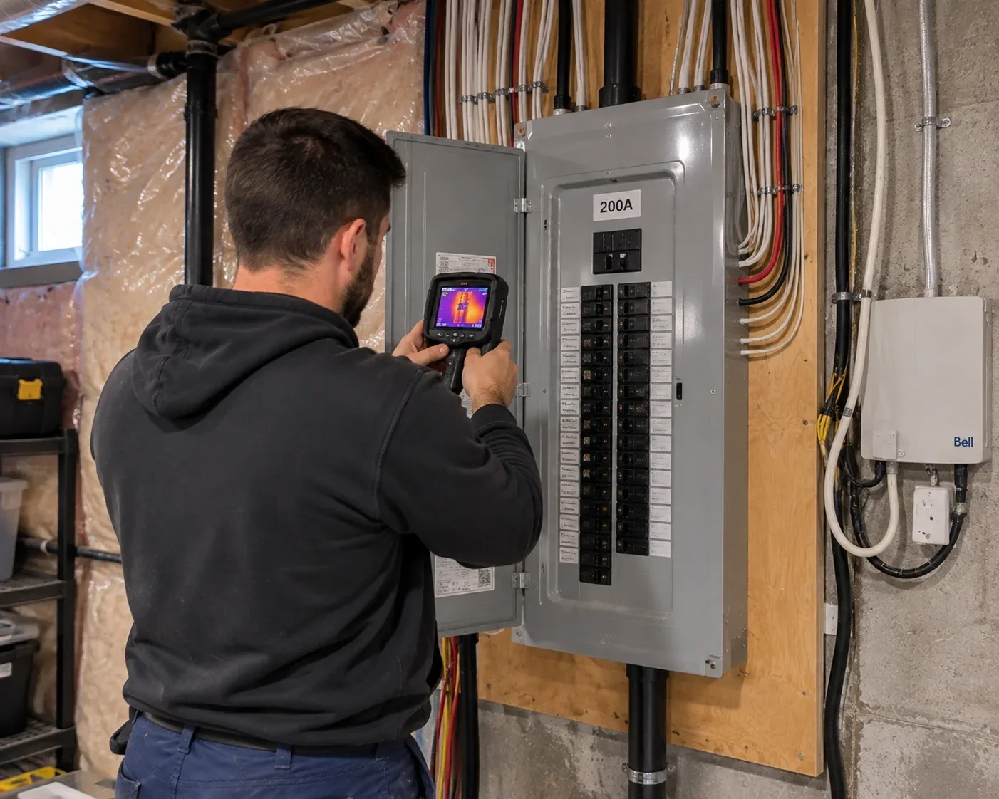 200 amp electrical panel upgrade in a Whitby home